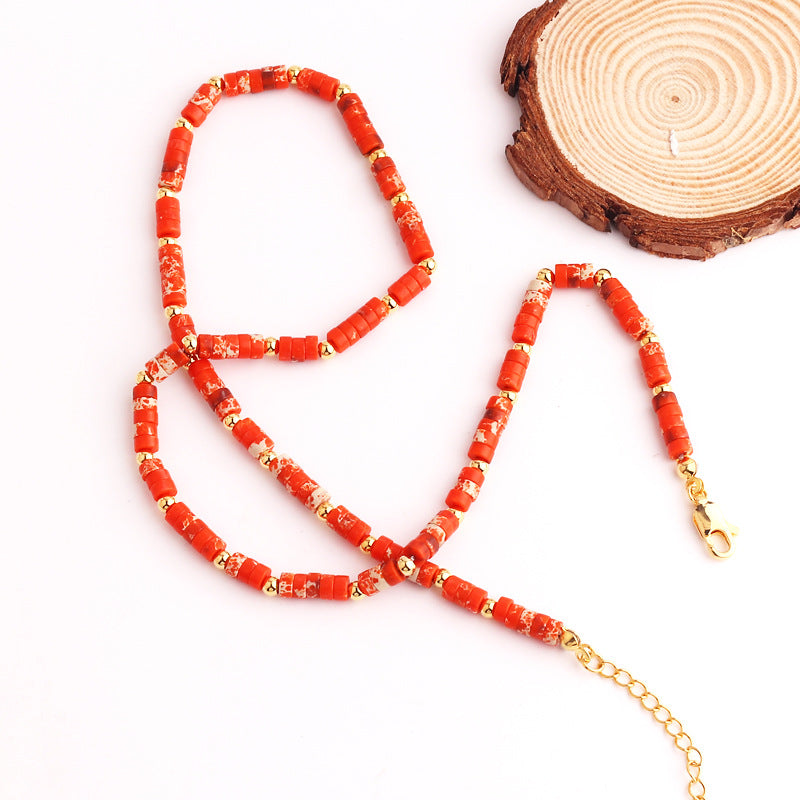 Street Round Geometric Copper Electroplating Necklaces