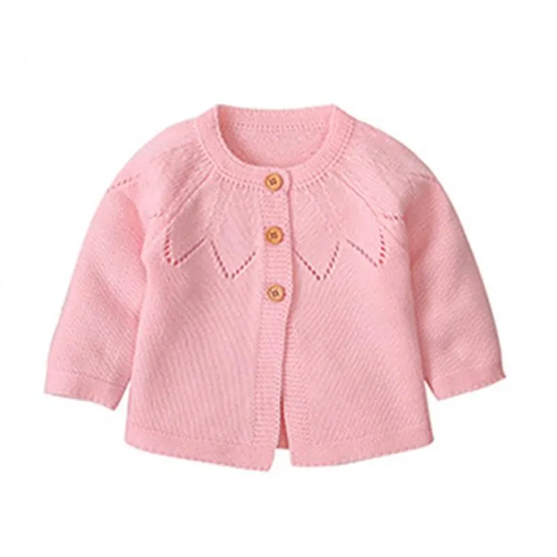 New 2020 Spring Autumn Baby Boys Girls Pure Color Knit Jacket + Hat Infant Kids Boy Girl Long Sleeve Cardigan Coat Clothing