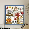 >SALE<Embroidery Cotton Thread 16CT Printed Four Seasons of Autumn Cross Stitch24x23cm