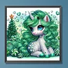 Green Unicorn - Crystal Rhinestone Diamond Painting