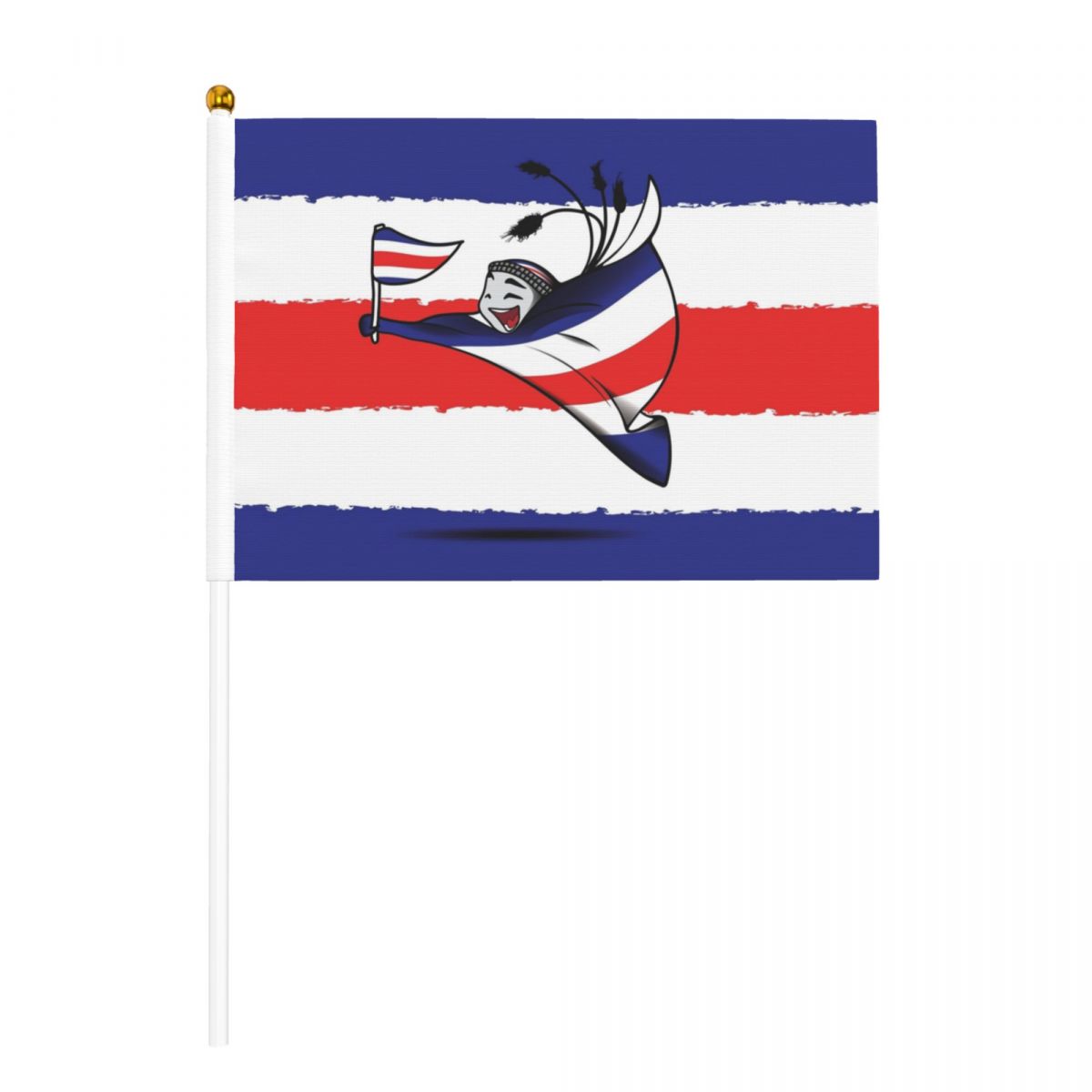 Costa Rica World Cup 2022 Mascot Hand Held Fade Resistant Mini Flag