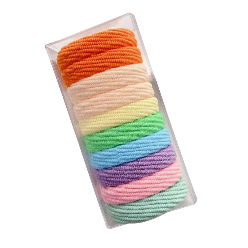 Boxed Rubber Band Women’s Hair Tie High Elastic Durable Seamless Hair Rope Hair Tie Simple Hair Rope Thick Hair Band Hair Accessories