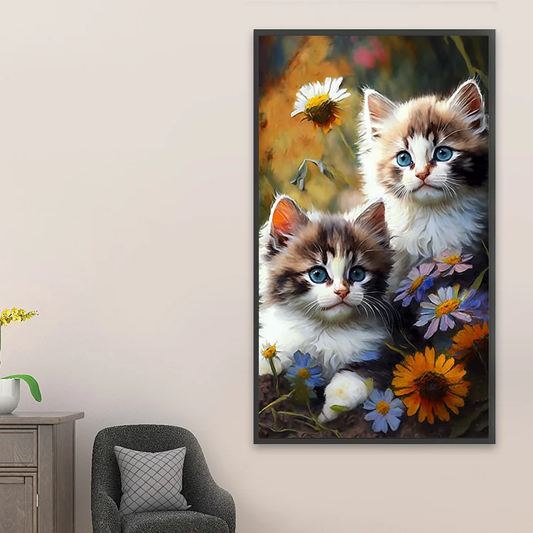 Watercolor Cat 40*70cm(picture) full square drill diamond painting