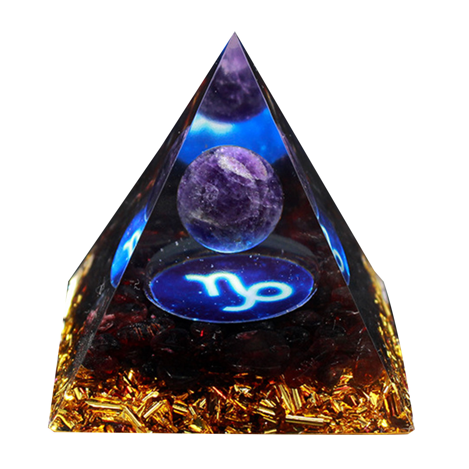 

6cm Natural Orgonite Pyramid Chakra - Capricorn, 501 Original