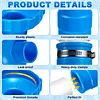 For Intex 11238 Universal Pool Vacuum Hose Adapter with Iron Hoops Pools Skimmer Hoses Connector Leak-Proof Replacement Hoses Adapter for Above/Inground Pools
