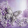 (Pre-Framed)Purple Butterfly-Special Shape Diamond Painting Kit(25x25cm)