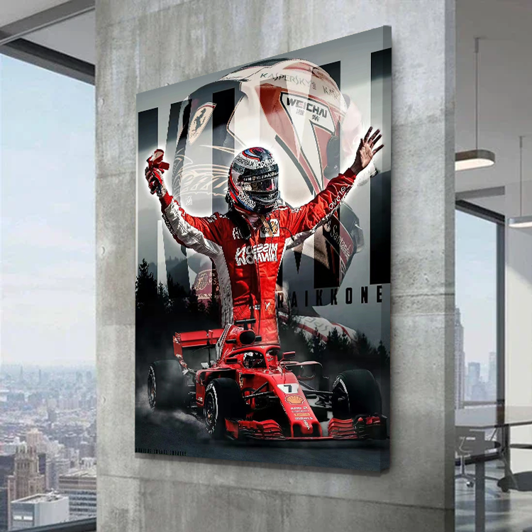 F1 Legend Kimi Raikkonen Canvas Wall Art
