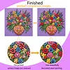 DIY Pre-Framed Flower Vase Button Art Canvas Kit