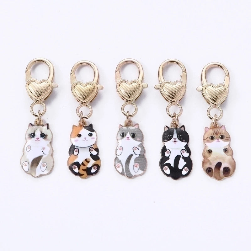 Minimalist Cat Zinc Alloy Women’s Keychain