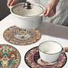 4Pcs Diamond Painting Wooden Animal Placemats with Holder Diamond Art Place Mats