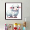 Cute Sheep-18CT Stamped Cross Stitch 20*20cm/7.87*7.87in