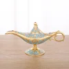  Classical Aladdin Magical Lamp, Retro Magical Wishing Ornament, Tabletop Decoration with Finely Polished Surfaces for Home, Party