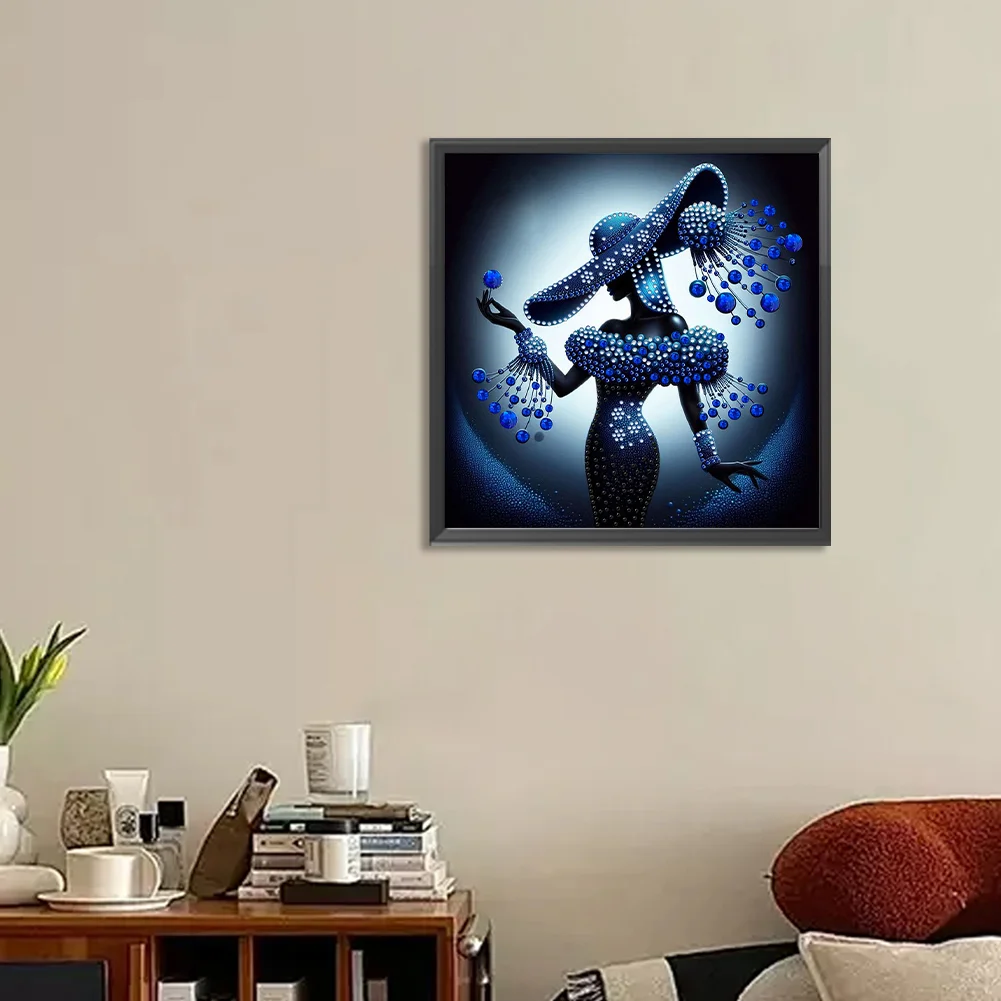 Diamond Painting - Partial Special Shaped Drill - Lady(Canvas|30*30cm)