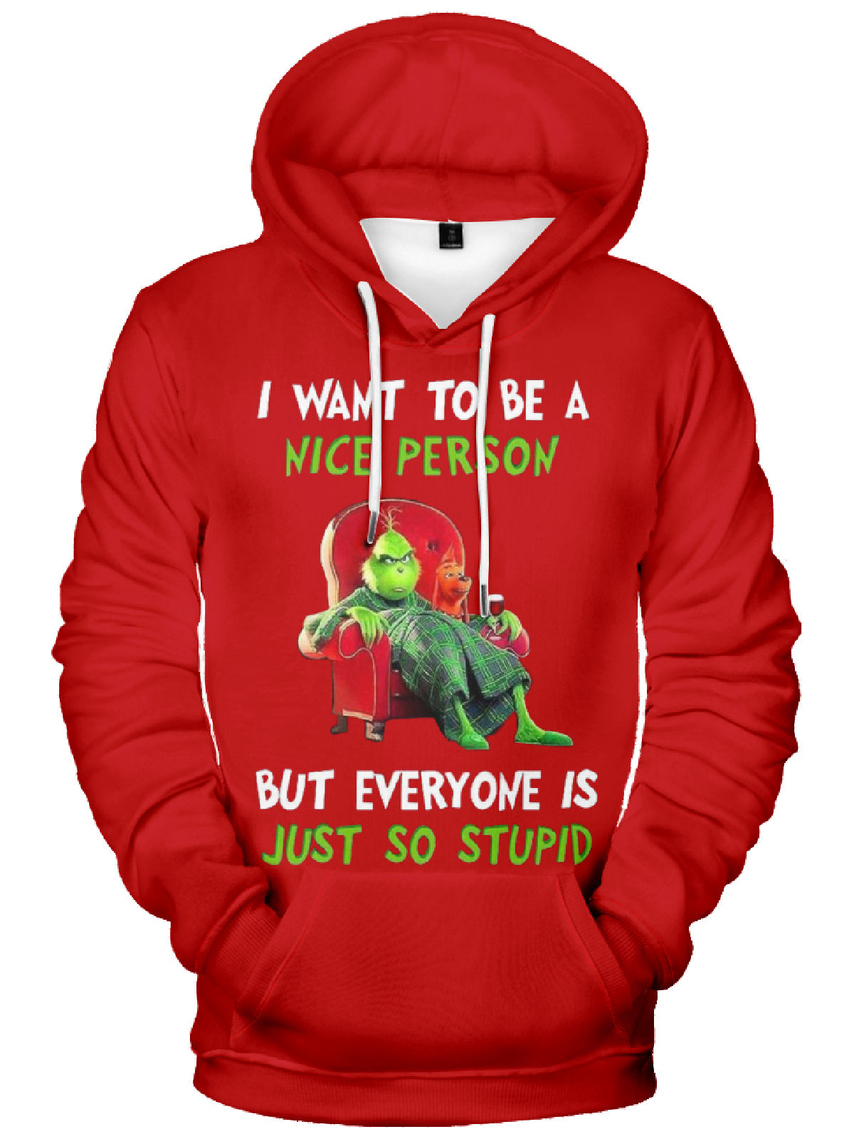 Men's Funny Christmas Cartoon Graphic Hoodie PLUSCLOTHESMAN