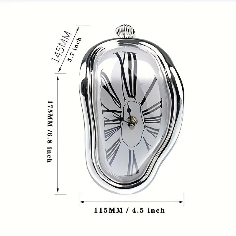 Sdrawing Silent Minimalist Roman Numeral Clock - Vintage Creative Twist Wall Clock for Home Bedroom Living Room