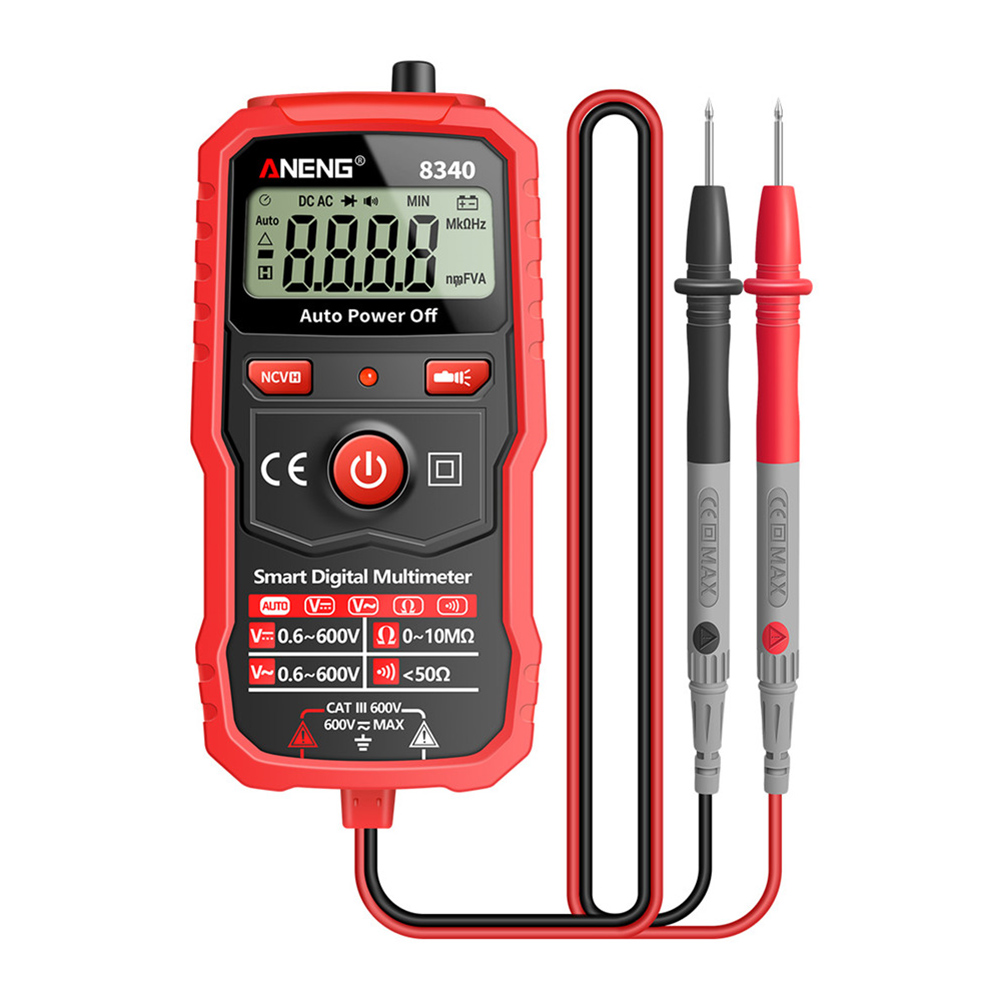 

8340min LCD Digital Multimeter Ohm Meter with NCV Zero Fire Wire Tester, 501 Original