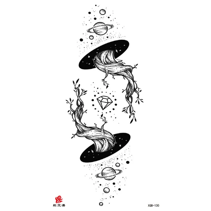 Animal Tiger dragonTemporary Tattoos Fox Wolf Eagle Fake Tatto Sticker Owl Flower Tatoo Body Armbands Men tatuajes temporales