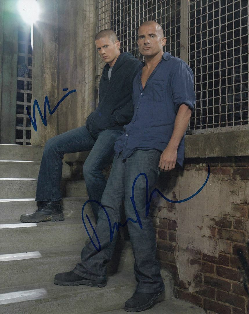 Wentworth Miller & Dominic Purcell - Prison Break Autograph Signed Photo Poster painting Print 2