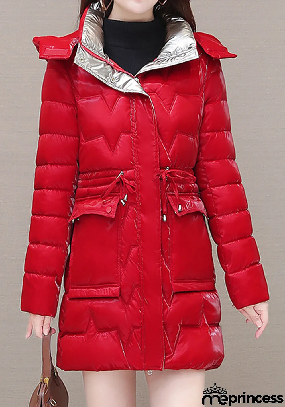 Women Shiny Warm Padded Jacket
