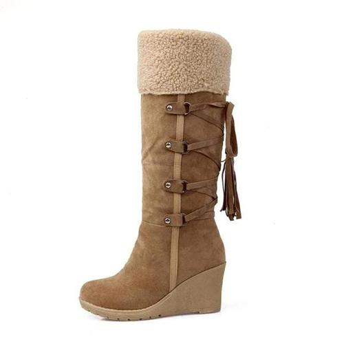 Warm Wedge Heel Snow Knee High Boots -boots
