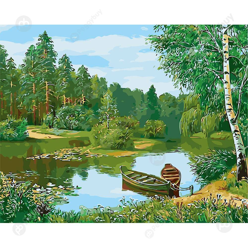 

50*40CM Paint By Numbers-Wild Lake, 501 Original