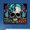 Diamond Painting -DIY Round Drill Stained Glass Skull(50*45 CM)