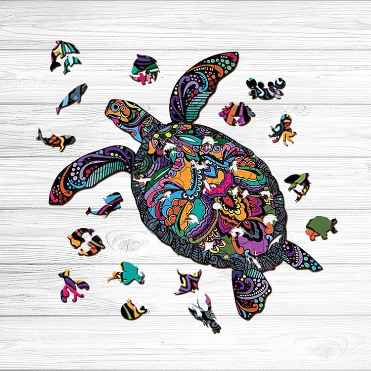 Sunnypuzzle™-Color turtle Jigsaw Puzzle