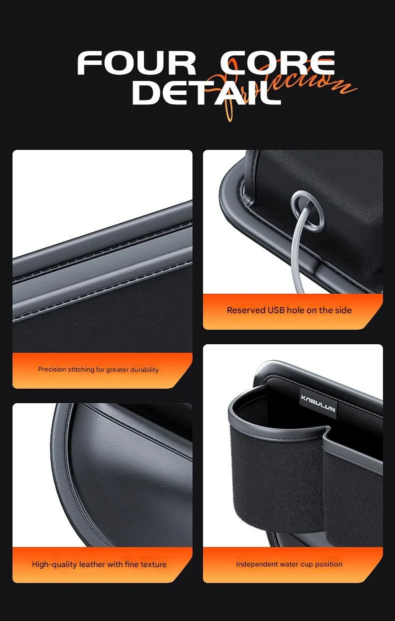🔥Hot Sale🔥 Car Seat Gap Suede Storage Box (with Water Cup Storage Box)