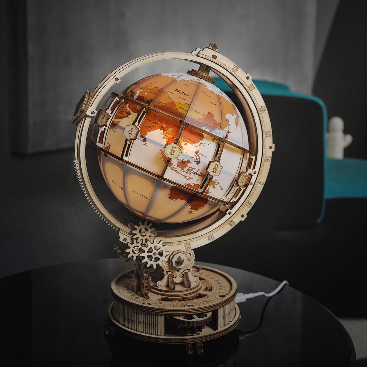 ROKR Luminous Globe ST003 3D Wooden Model | Robotime
