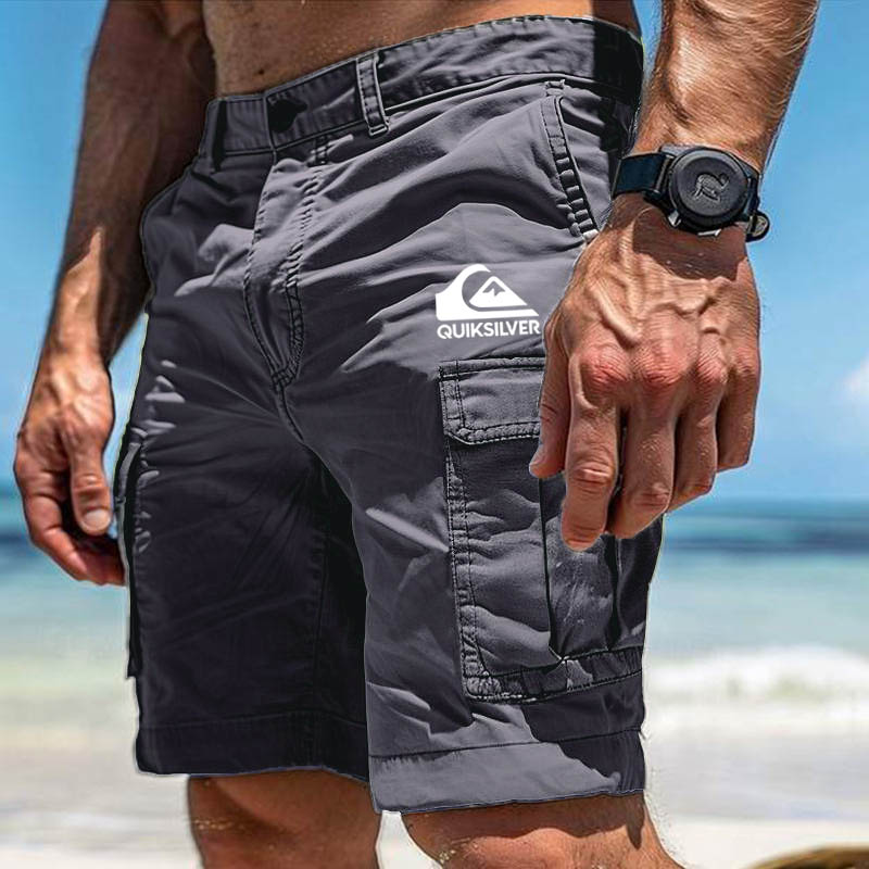 Men's Vintage Outdoor Workwear Surfing Multi-Pocket Cargo Shorts