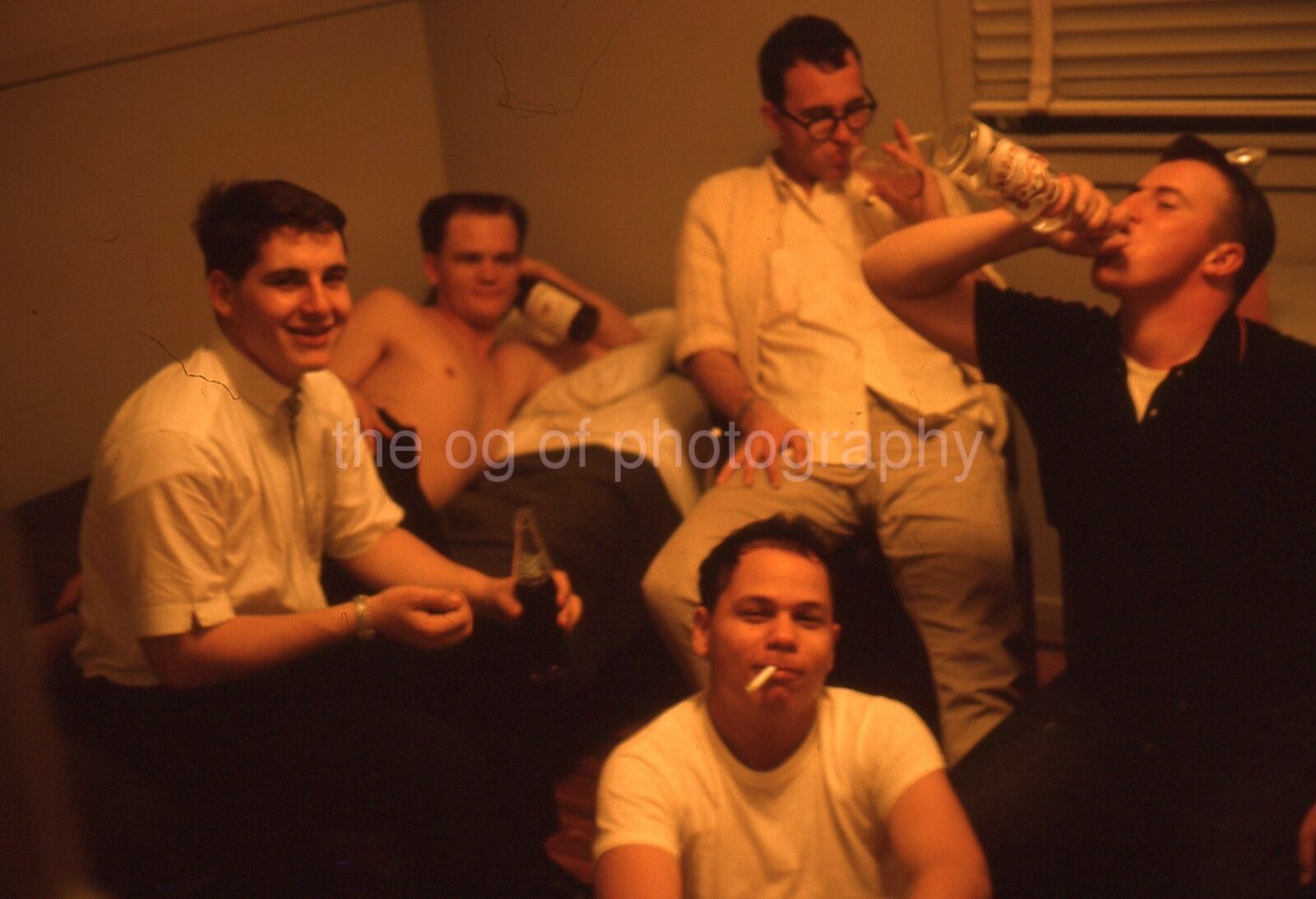 Local Boys 35mm FOUND SLIDE Vintage COLOR Transparency ORIGINAL Photo Poster painting 21 T 66 M