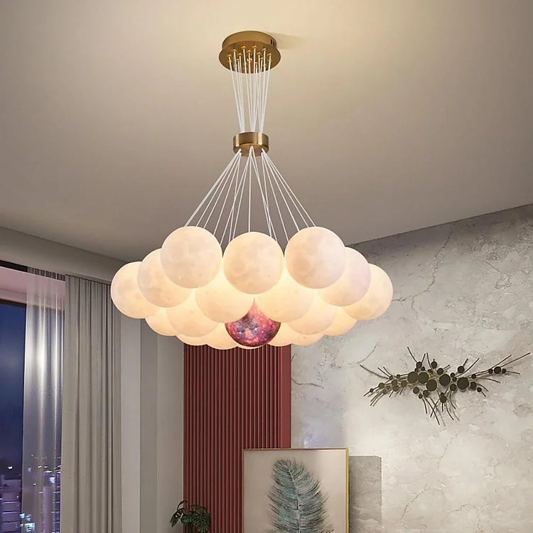 Modern Cluster Globe Chandelier Pendant Light Island Lights Hanging Lamp - Appledas