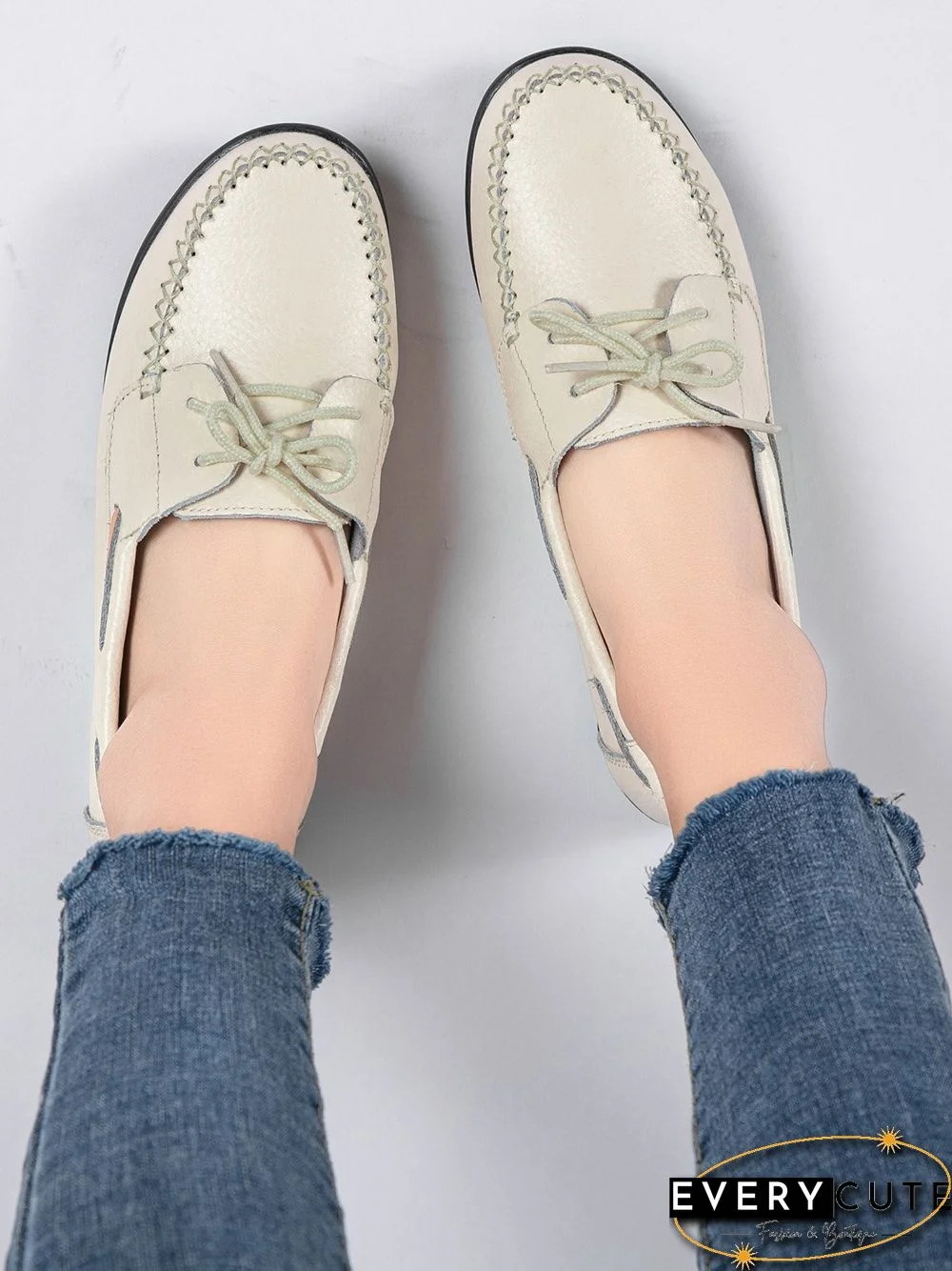 Retro Casual Simple Lace-up Flat Shoes