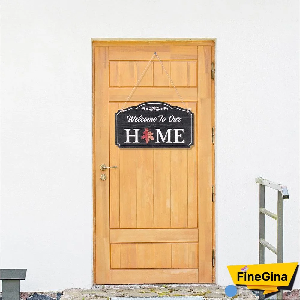 Welcome To Our HOME - Interchangeable Wooden Sign