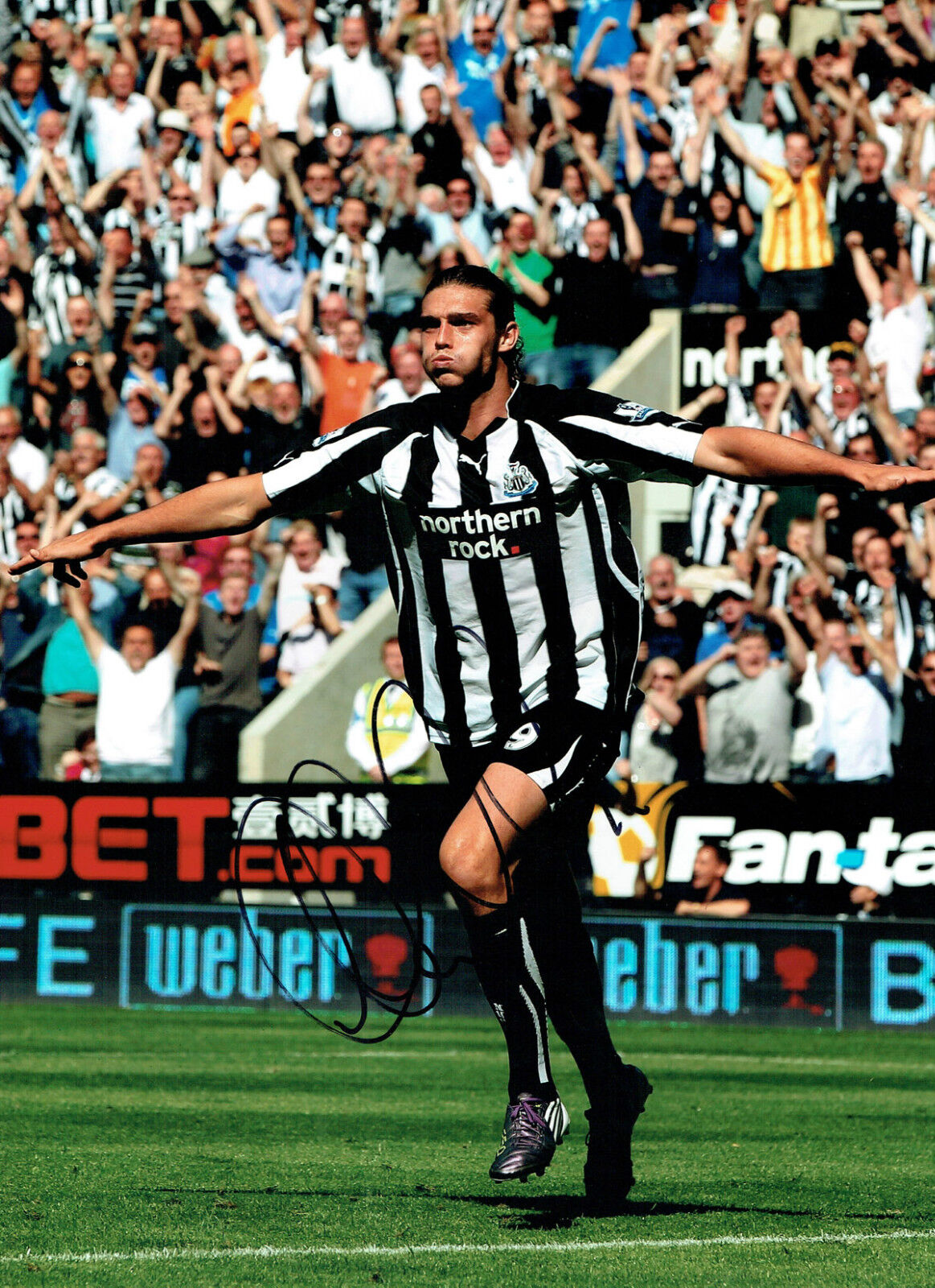 Andy CARROLL Signed Autograph 16x12 Newcastle United Magpies Photo Poster painting AFTAL COA