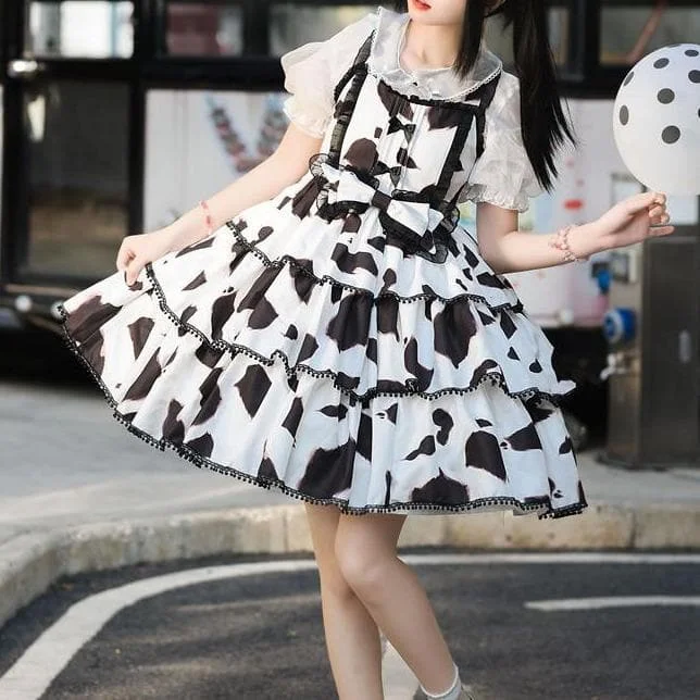 Cute Lolita Cow Print JSK Slip Dress SS1184