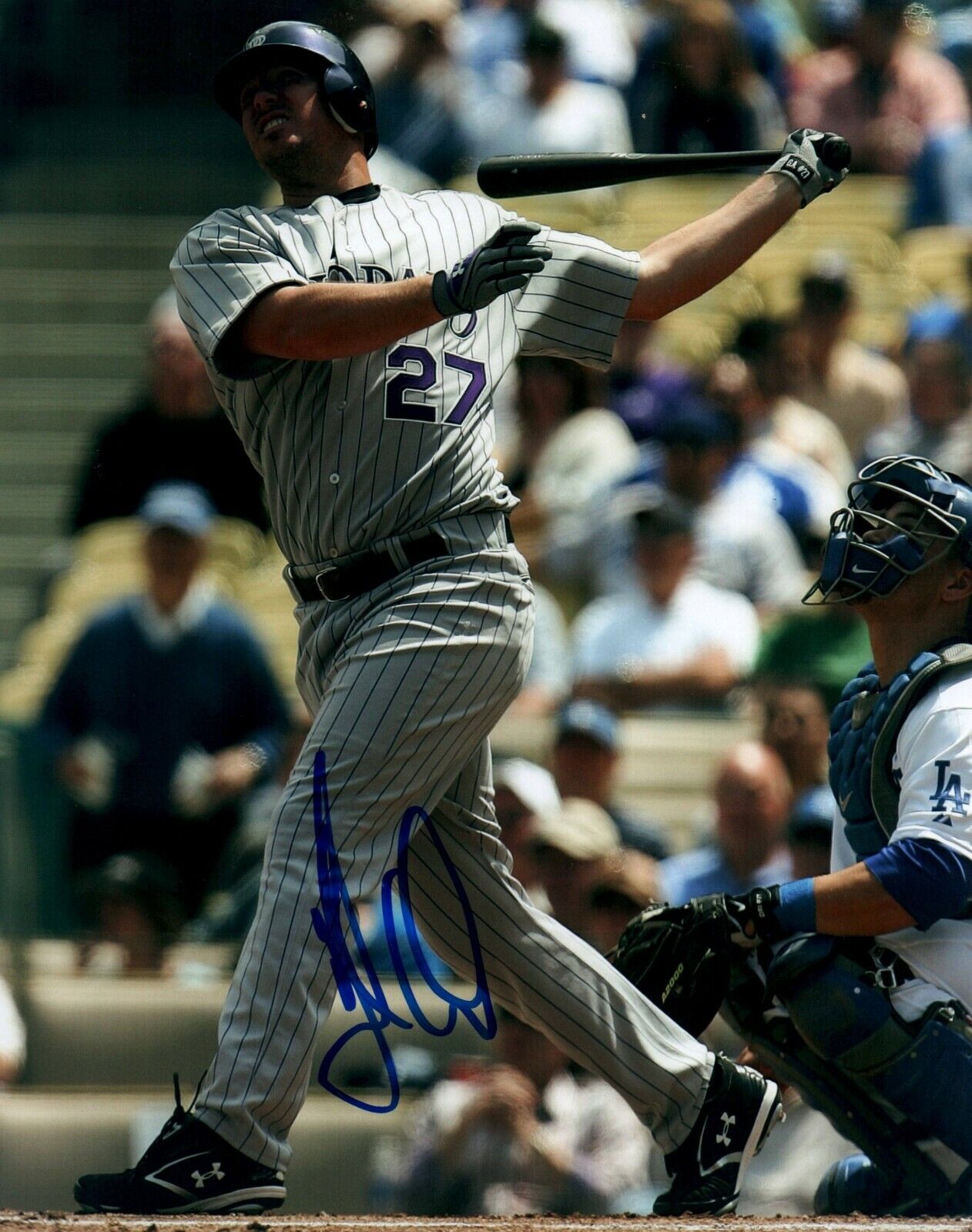 Colorado Rockies Garrett Atkins 8x10 Baseball Photo Poster painting (JSA ALOA) Baltimore Orioles