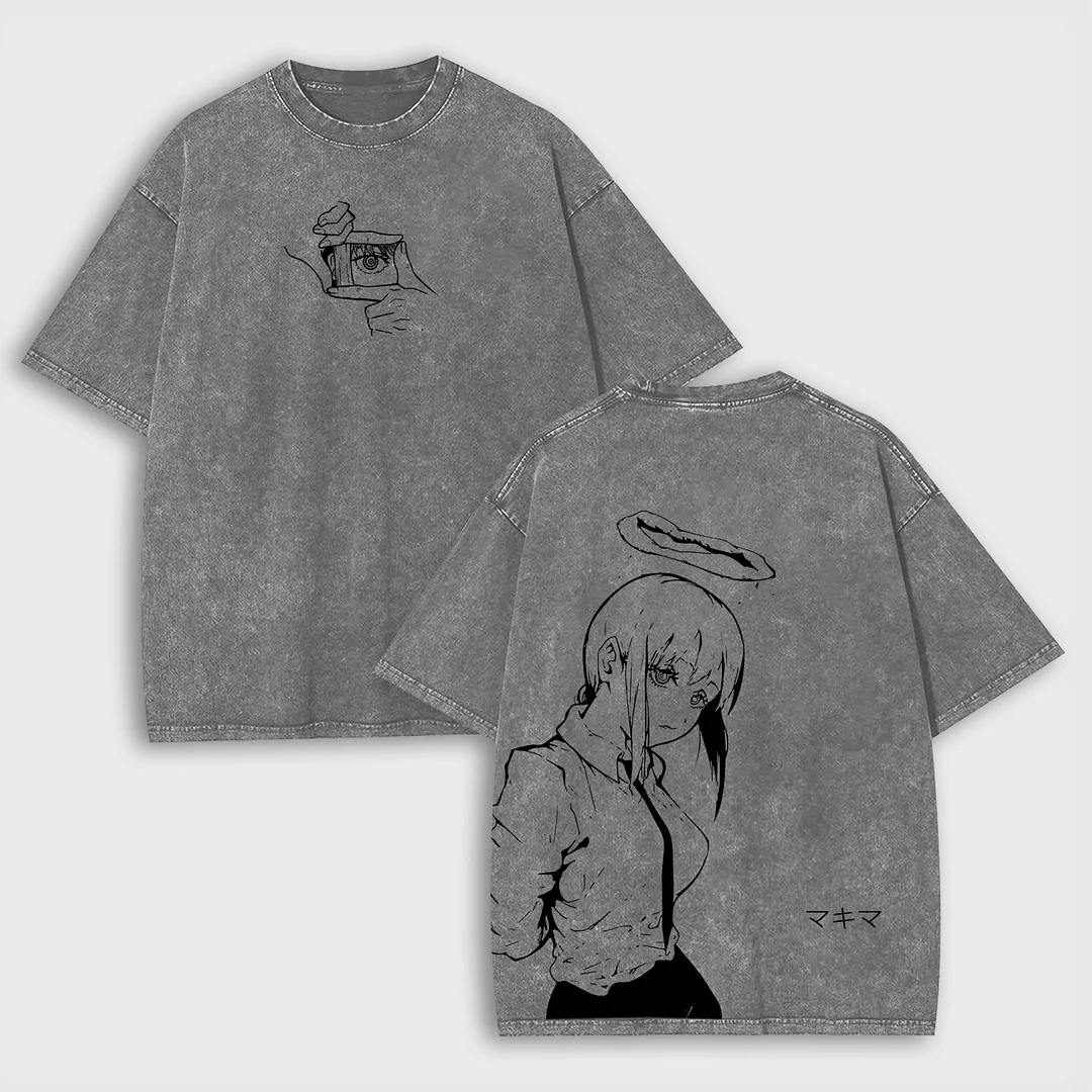 Chainsaw Man Makima Printed Unisex Washed T-Shirt