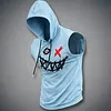 Men's Street-Style Printed Sleeveless Hooded Tank Top by Inlyline