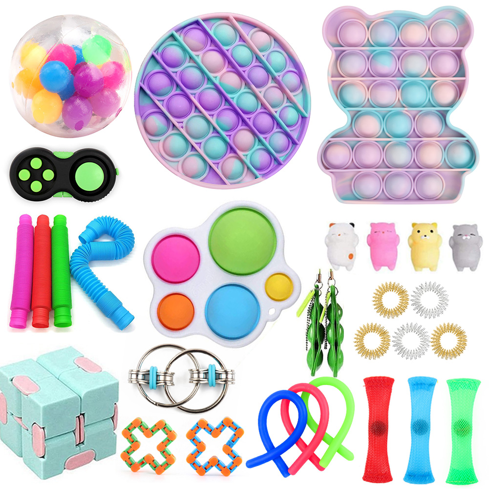 

31pcs Push Bubble Set Fidget Toy Autism Relaxing Sensory Stress Relief Toys, 501 Original