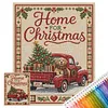 Holiday DIY 11CT 3 Strand Stamped Cross Stitch Kit for Adults 40x50cm