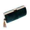 Silk Tasseled Square  Banquet Handbag