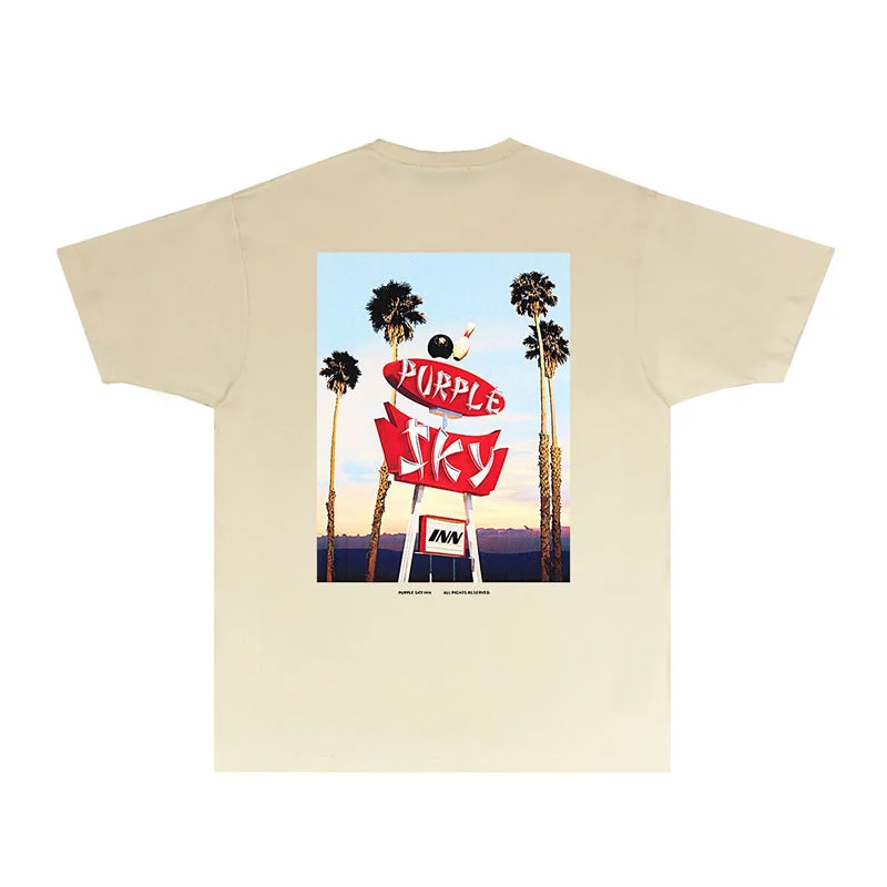 Purple 2023 new fashion T-shirt short sleeves