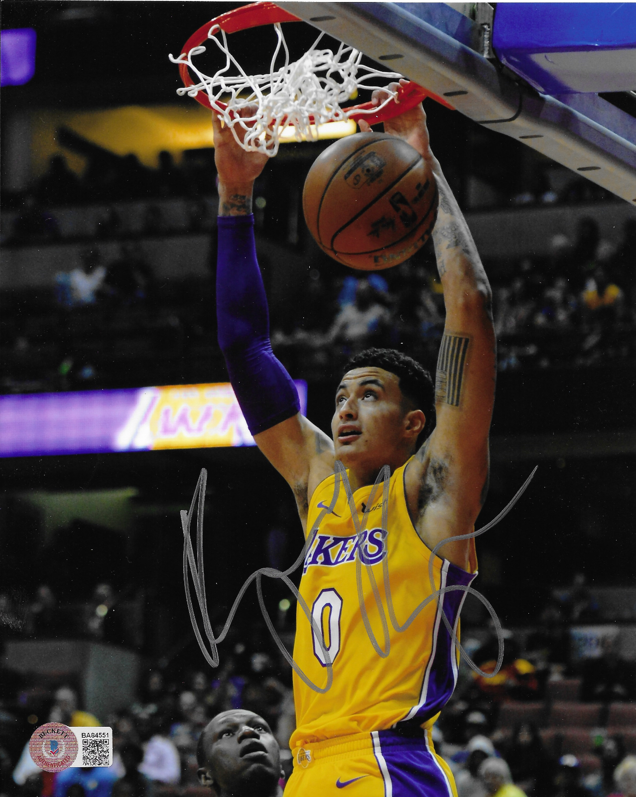 Kyle Kuzma Autographed 8x10 Photo Poster painting Los Angeles Lakers BAS COA Signed