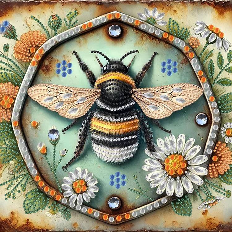 Bee 30*30CM (Canvas) Special Shaped Drill Diamond Painting gbfke