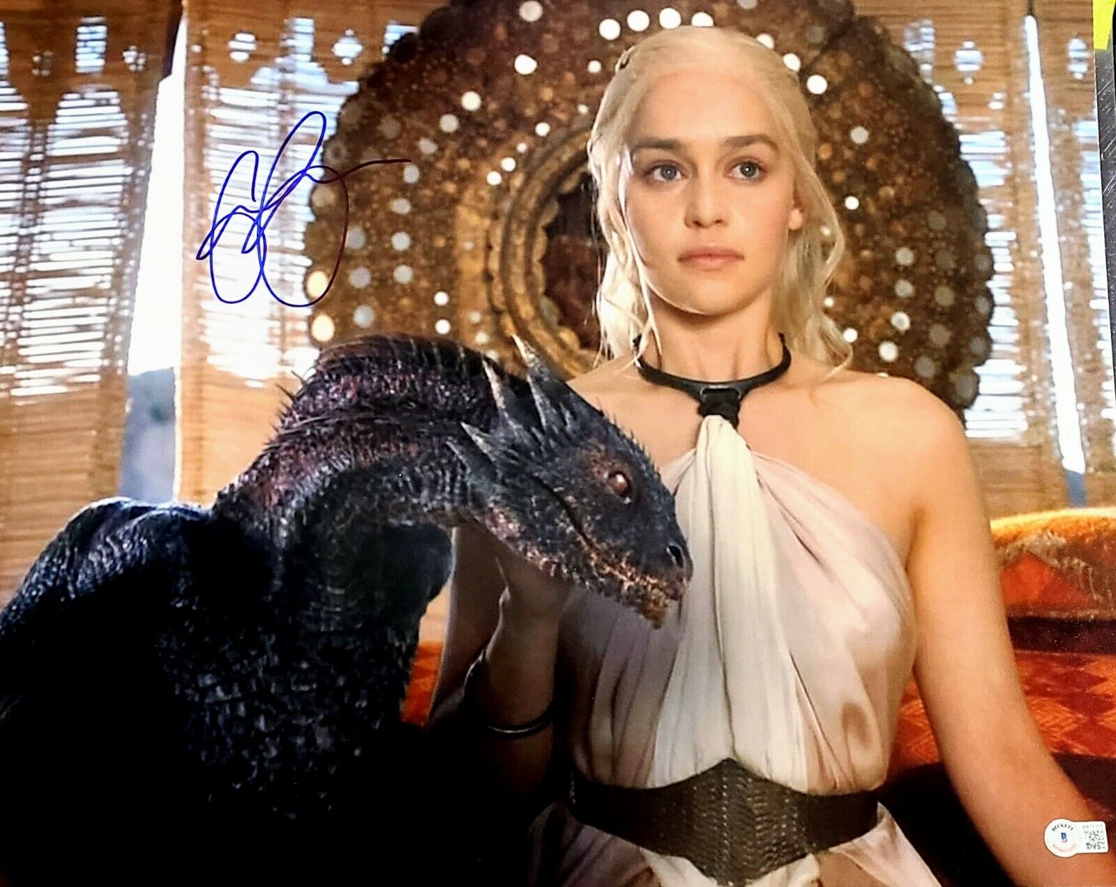 EMILIA CLARKE Signed Auto Game Of Thrones DAENERYS