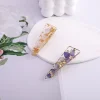 10PCS Creative Handmade Dried Flower Drop Drip Hair Clips