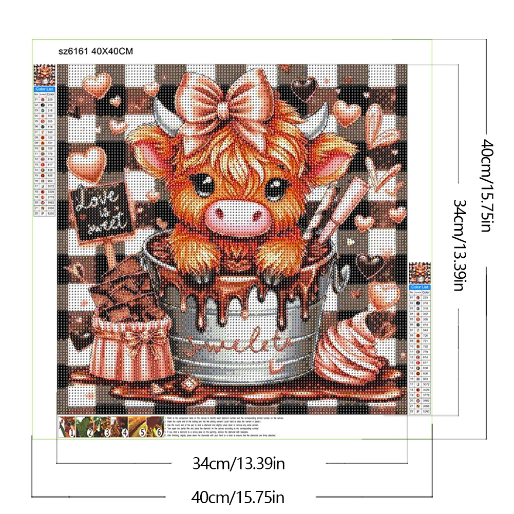 Diamond Painting - Full Round Drill - Chocolate Yak(Canvas|40*40cm)