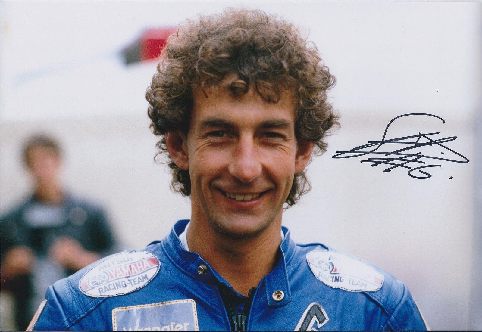 Steve PARRISH SIGNED Portrait Yamaha Racing Team 12x8 Photo Poster painting AFTAL Autograph COA