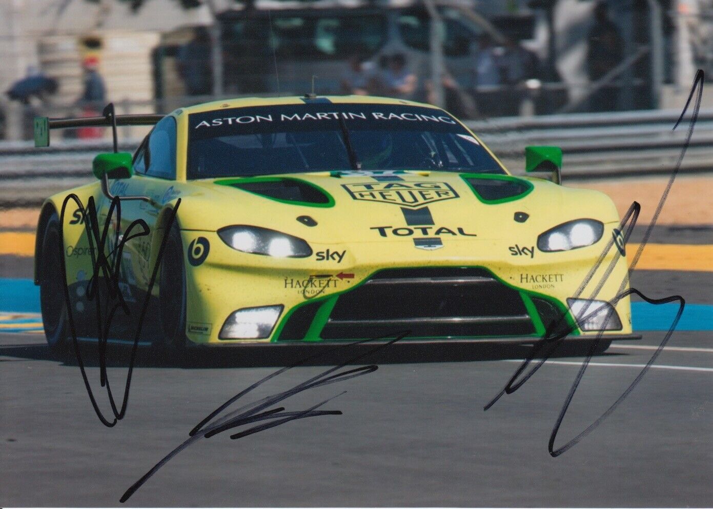 Adam, Lynn, Martin Hand Signed Aston Martin 7x5 Photo Poster painting 2019 Le Mans.